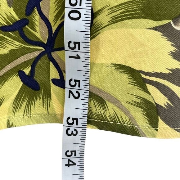 Vintage Tommy Bahama Silk Maxi Dress In Tropical Yellow Floral Women’s Size S - Picture 12 of 14
